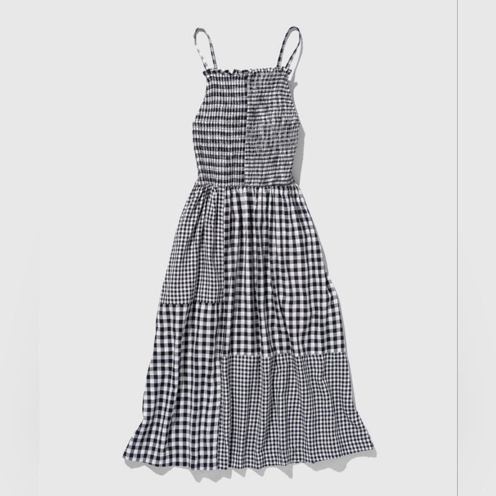 United By Blue Smocked Gingham Dress Size Medium